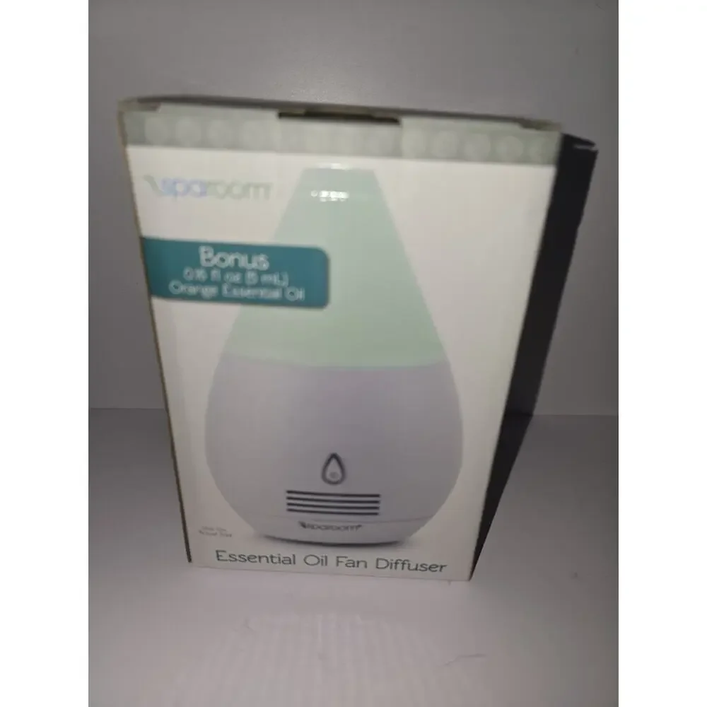Mini White Scentifier Essential Oil Diffuser Fan (with 5 fl oz Orange Ess Oil)